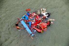 Durga Puja Festival Ends with Immersion of Idols - India