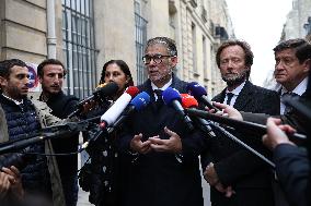 Olivier Faure Meets French Prime Minister In Paris - France