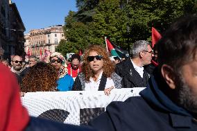 General Strike March for the Global Sumud Flotilla and for Gaza - Italy