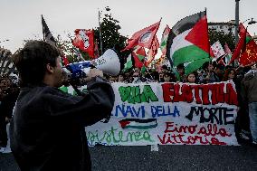 General Strike March for the Global Sumud Flotilla and for Gaza - Italy