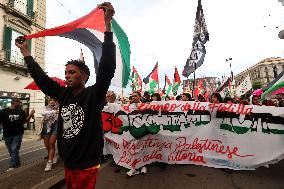 General Strike March for the Global Sumud Flotilla and for Gaza - Italy