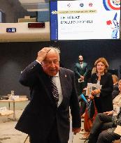 Gerard Larcher At Symposium on The 150th Anniversary of The Republic - Paris