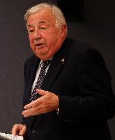 Gerard Larcher At Symposium on The 150th Anniversary of The Republic - Paris