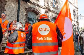 Strike Demonstration Organized In Troyes - France