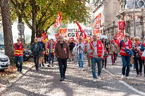Strike Demonstration Organized In Troyes - France