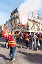 Strike Demonstration Organized In Troyes - France