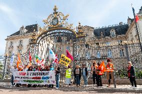 Strike Demonstration Organized In Troyes - France