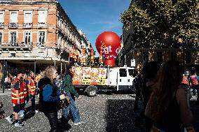 Inter-Union Mobilization in Toulouse - France
