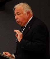 Gerard Larcher At Symposium on The 150th Anniversary of The Republic - Paris