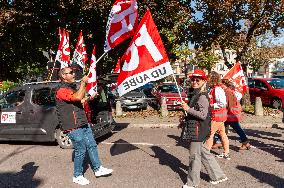 Strike Demonstration Organized In Troyes - France
