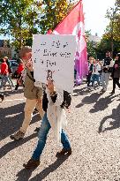 Strike Demonstration Organized In Troyes - France