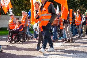 Strike Demonstration Organized In Troyes - France
