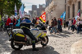 Strike Demonstration Organized In Troyes - France