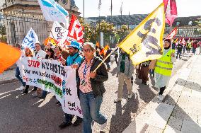 Strike Demonstration Organized In Troyes - France