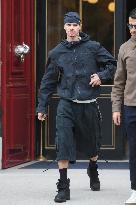 PFW - Romeo Beckham Leaves His Hotel