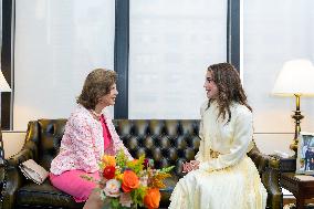 Queen Rania of Jordan During UNGA Week - NYC