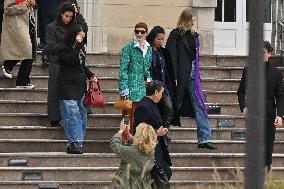 PFW Loewe Outside Arrivals