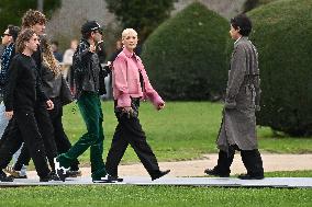 PFW Loewe Outside Arrivals