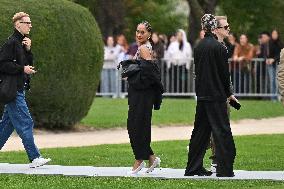 PFW Loewe Outside Arrivals