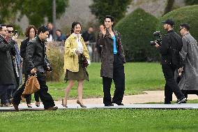 PFW Loewe Outside Arrivals