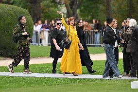 PFW Loewe Outside Arrivals