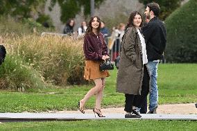 PFW Loewe Outside Arrivals