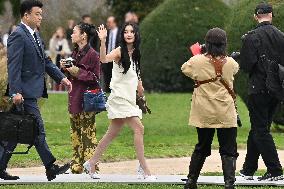 PFW Loewe Outside Arrivals