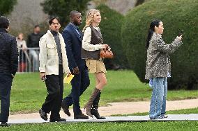 PFW Loewe Outside Arrivals