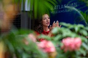 Alexander Albon And Girlfriend Lily Muni He At Singapore Grand Prix