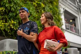 Alexander Albon And Girlfriend Lily Muni He At Singapore Grand Prix