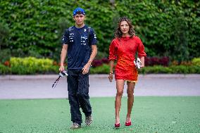Alexander Albon And Girlfriend Lily Muni He At Singapore Grand Prix