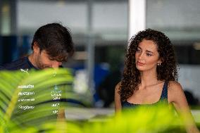 Carlos Sainz And Girlfriend Rebecca Donaldson At Singapore Grand Prix