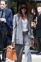 PFW - Victoria Beckham Leaving La Reserve Hotel