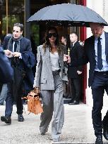 PFW - Victoria Beckham Leaving La Reserve Hotel