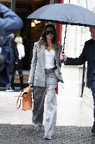 PFW - Victoria Beckham Leaving La Reserve Hotel