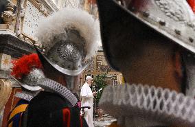 Pope Leo XIV Welcomes The Pontifical Swiss Guard - Vatican