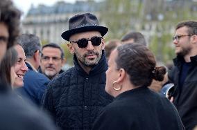 Inauguration of The Place Du Pont Neuf Christo and Jeanne Claude - Paris