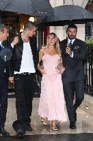 PFW - David Beckham With Daughter Harper And Son Romeo