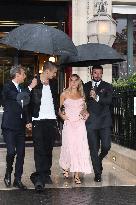 PFW - David Beckham With Daughter Harper And Son Romeo