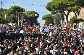 Anti-Israel protest in Rome