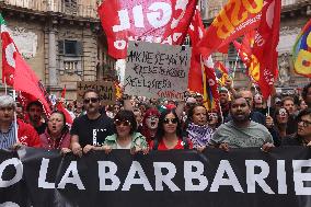 General Strike For the Global Sumud Flotilla - Palermo