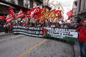 General Strike For the Global Sumud Flotilla - Palermo