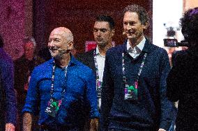 Jeff Bezos Talk With John Elkann At Italian Tech Week - Turin