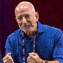 Jeff Bezos Talk With John Elkann At Italian Tech Week - Turin