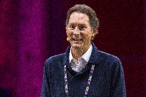 Jeff Bezos Talk With John Elkann At Italian Tech Week - Turin