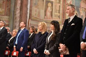 Italian PM Giorgia Meloni At San Francesco Celebration - Assisi