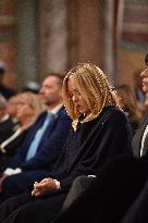 Italian PM Giorgia Meloni At San Francesco Celebration - Assisi