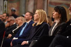 Italian PM Giorgia Meloni At San Francesco Celebration - Assisi