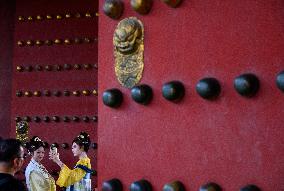Tourists Visit the Palace Museum - Beijing