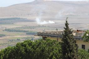 Israeli Incendiary bomb in Marjeyoun Plain - Lebanon